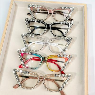 Lässige Mode Klare Gläser Katzenaugenbrille Computerbrille Brillen für Damen Herren