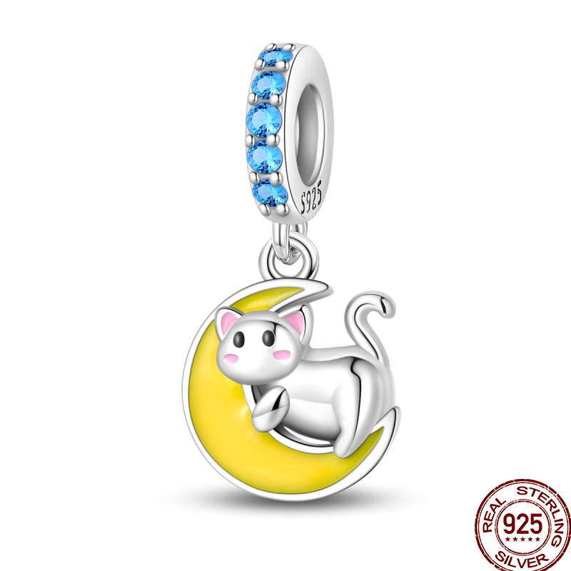 Copper Dessert Afternoon Tea Series Pink Zircon Sweets Playground Series Suitable Fit Pan Original Bracelet Diy