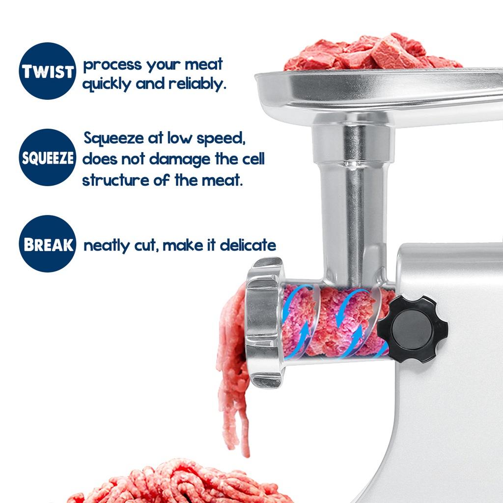 Stainless Steel Electric Meat Grinders Powerful Electric Grinder Sausage Stuffer Meat Mincer 3200W Home Kitchen Food Processor
