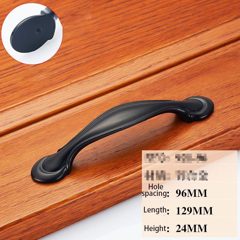 Mâner elegant și stilat pentru dulap de bucătărie din nichel negru mat pentru decor elegant