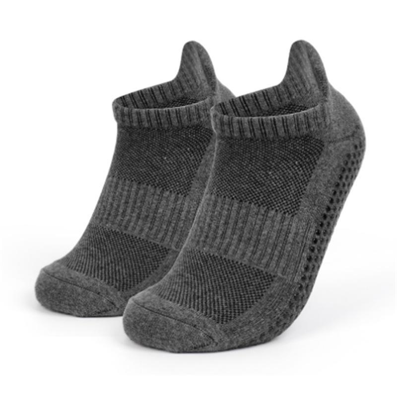 

Унисекс Амортизирующие Нескользящие Носки для Йоги для Пилатеса и Барре Тренировок One Size темно-серого
