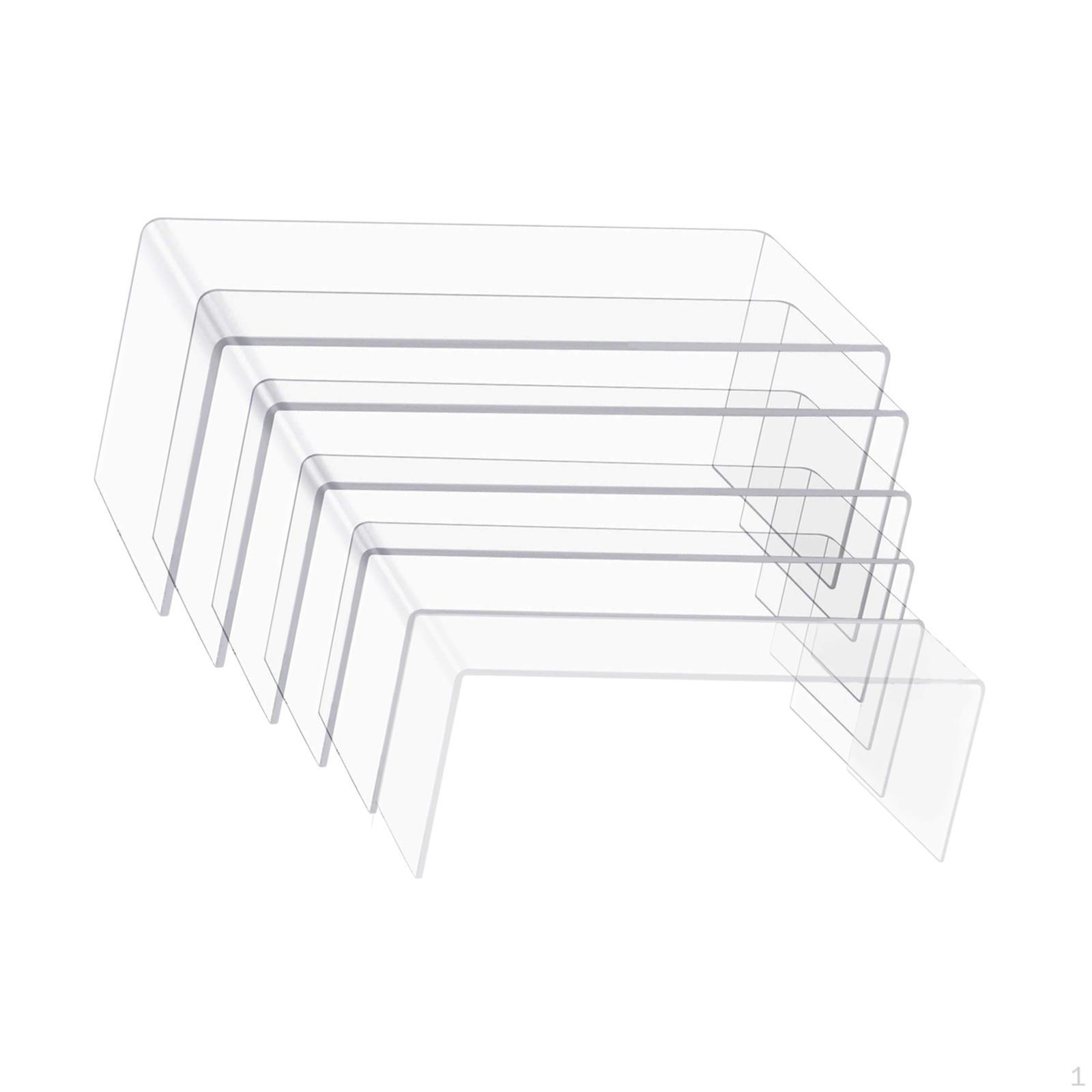 6x Acrylic Display Riser Dessert Table Set for Decoration Organizer Stand Cake