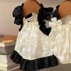 Casual Polyester Dog Sling Dress Breathable XS~XL Ins Pet Clothes Pet Costume Pet Floral Bubble Skirt Cat Dog
