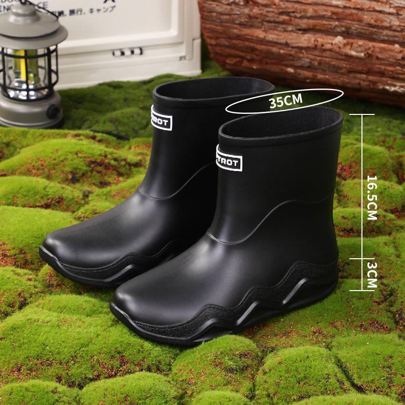 

Мужские взрослые ПВХ водонепроницаемые ботинки Легкие Тренд Мода Простая Атмосфера Теплые Противоскользящие Дождь Снег Обувь Носок Садоводство Зима 42