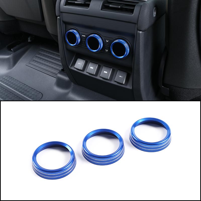 cheya Car central control air conditioner volume knob decorative cover For Land Rover Defender 110 2020+ Aluminum accessories