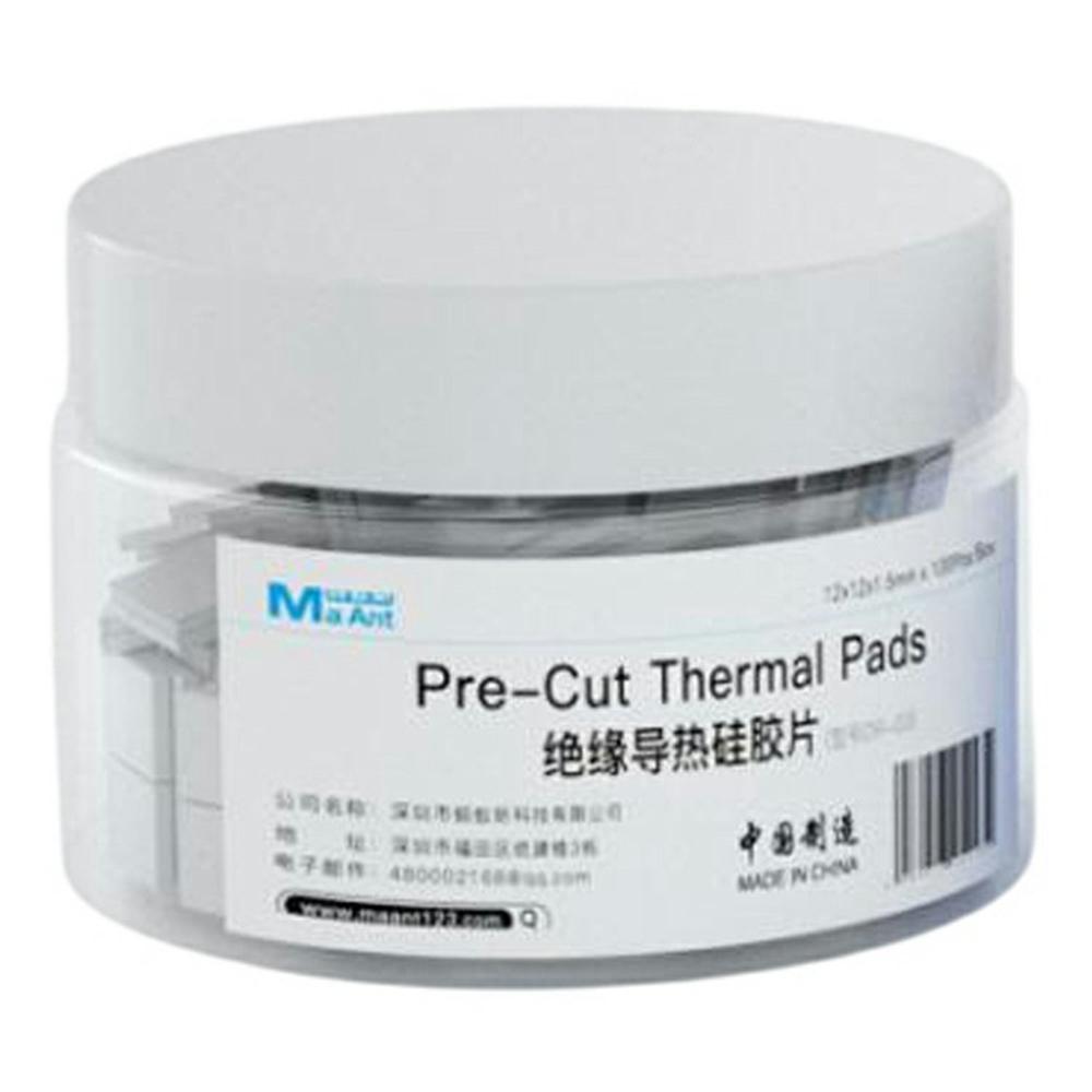 

MAANT DR-03 100 шт. Ізоляційна термосиліконова прокладка Теплопровідна прокладка для материнської плати ПК/Електронних пристроїв Grey