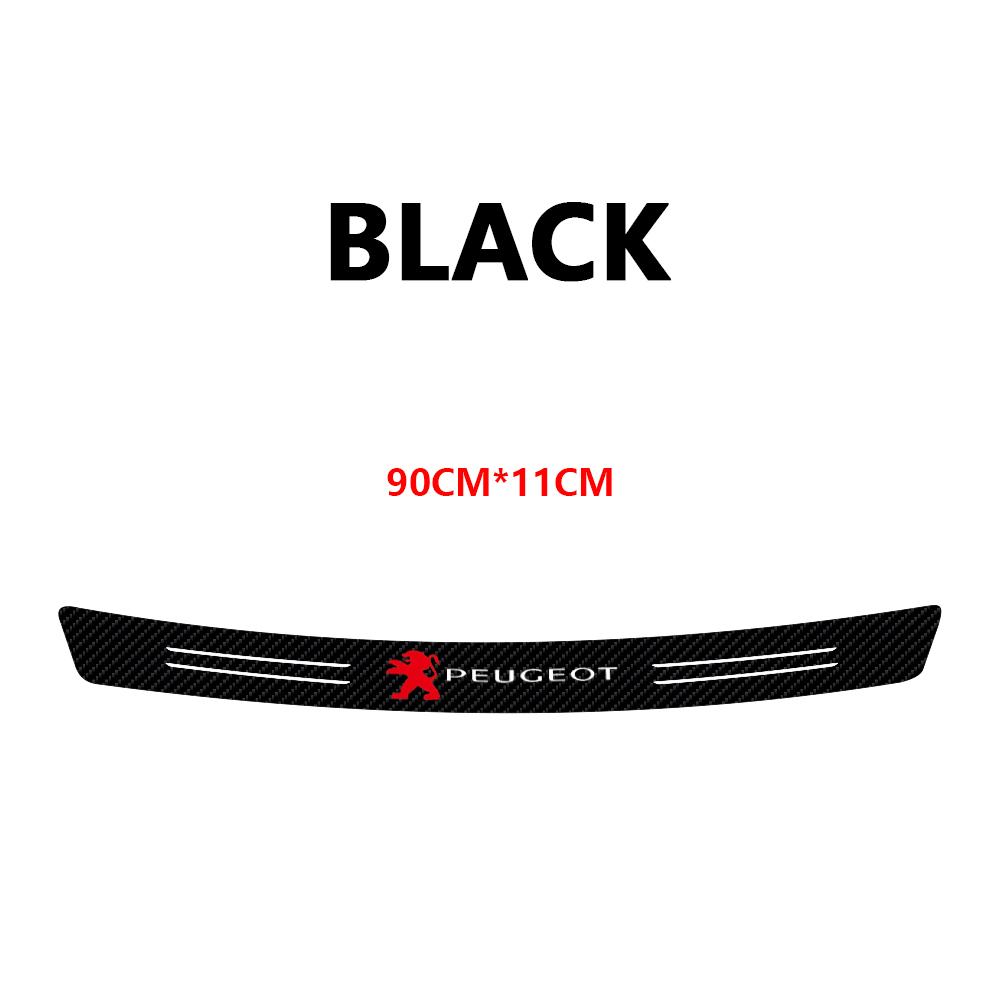1PCS Carbon Fiber Car Door Sill Threshold Protector Stickers Decals Center Cover For Peugeot 208 3008 308 206 2008 406 5008 207