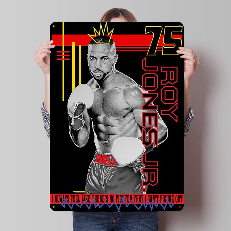 Roy Jones Jr Boxer Metal Posters Custom Vintage Metal Signs Wall Art Retro Tin Plaque for Man Cave Decoration Bedroom Desk Decor