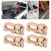 4Pcs L Track Double Stud Tie Down Fitting Carbon Steel L Track Rail Double Stud Fitting for Truck Bed Trailer   Control Pickup RV ATV