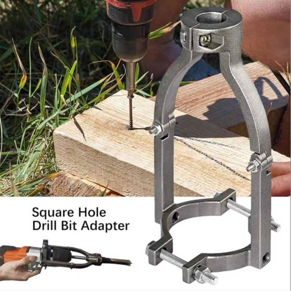 Adjustable Clamp Square Hole Drill Fixed Bracket Mortising Attachment  Square Hole Drill Bits