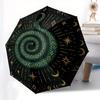 Enchanted Spiral Snake Rug: Mystical Home Decor Umbrella, Portable 3-Fold Compact Umbrella for Men & Women R120