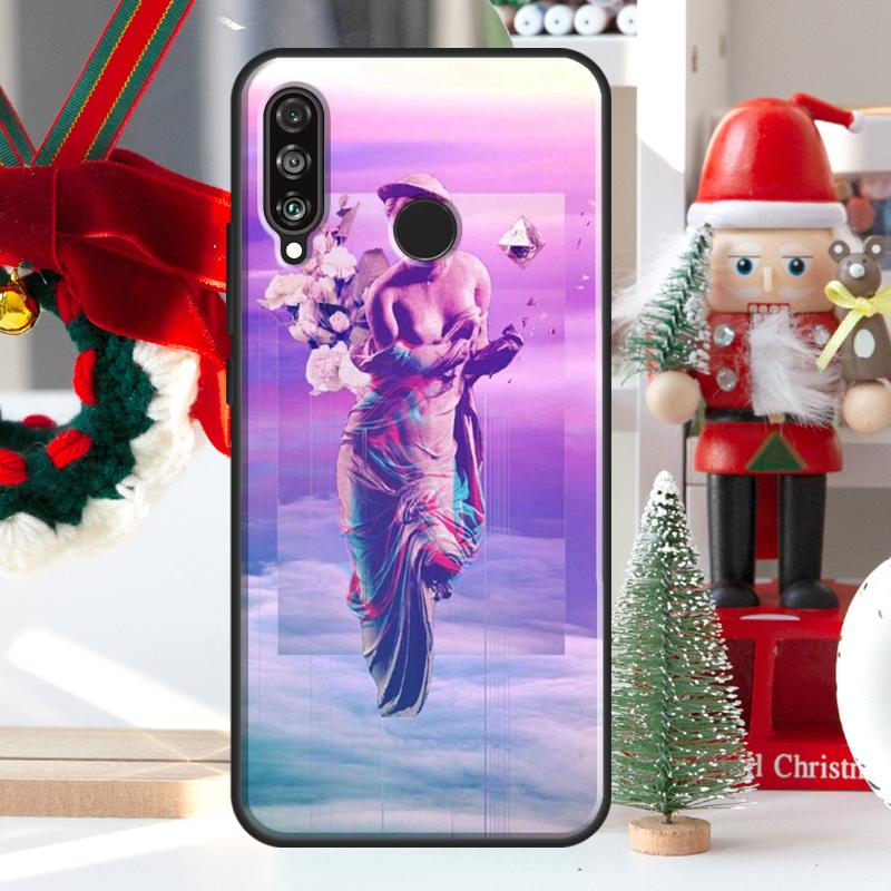 Vaporwave Greek Sculpture For Huawei Nova 12i 11i 8i 12s Y73 Y72 Y61 Y91 Y90 Y70 Y60 9 10 SE P60 Pro P30 P40 Lite Case
