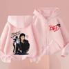 Felpa con cappuccio e zip per bambini, cardigan, top rosa per bambina e nero per bambino, felpa con cappuccio per bambini dai 3 ai 12 anni, autunno, cappotto stile Michael Jackson con zip