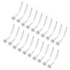 20Pcs Electrode Wires 2.0in Portable Replacement Button Electrode Lead Wires for Therapeutic Instruments White