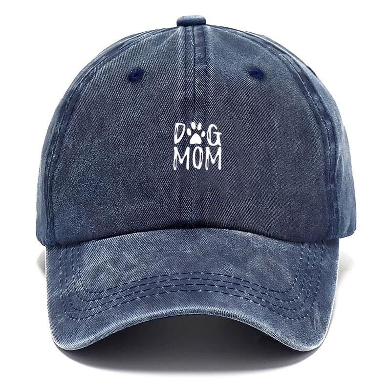 Dog Mom Washed Cotton Vintage Baseball Cap For Women Adjustable Distressed Trucker Hat Pet Lover Gift Casual Cotton Cap Hats