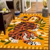 Cartoon Tiger Area Rug Cute Animal Print Carpet Non-Slip Soft Floor for Living Room Bedroom Room Home Decor Rug