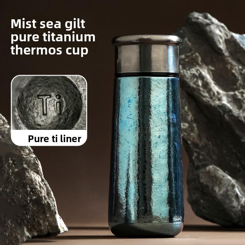 Barevný Stylový Titanový Hrnek Ledový Květ Izolační Hrnček Pro Domov Kancelář A