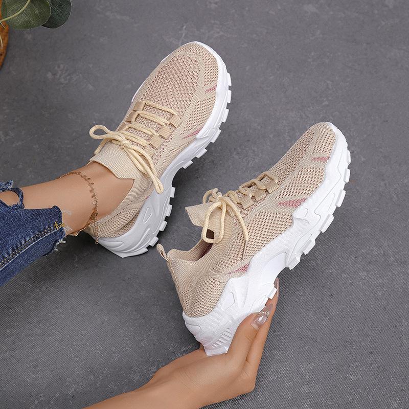 Labelled Non-slip Fashion Printed Ventilation Hole Sports and Leisure Single Shoes New Lace-up Soft Sole