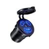 Double PD45W Fast Charging Car Charger Socket with LED Light Waterproof USB QC3.0 Charger Adapter for 12V/24V Car Boat