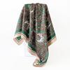 Cashew Flower Pattern Women's Headscarf Silky Smooth Middle East Shawl Arabic Square Scarf  Outdoor