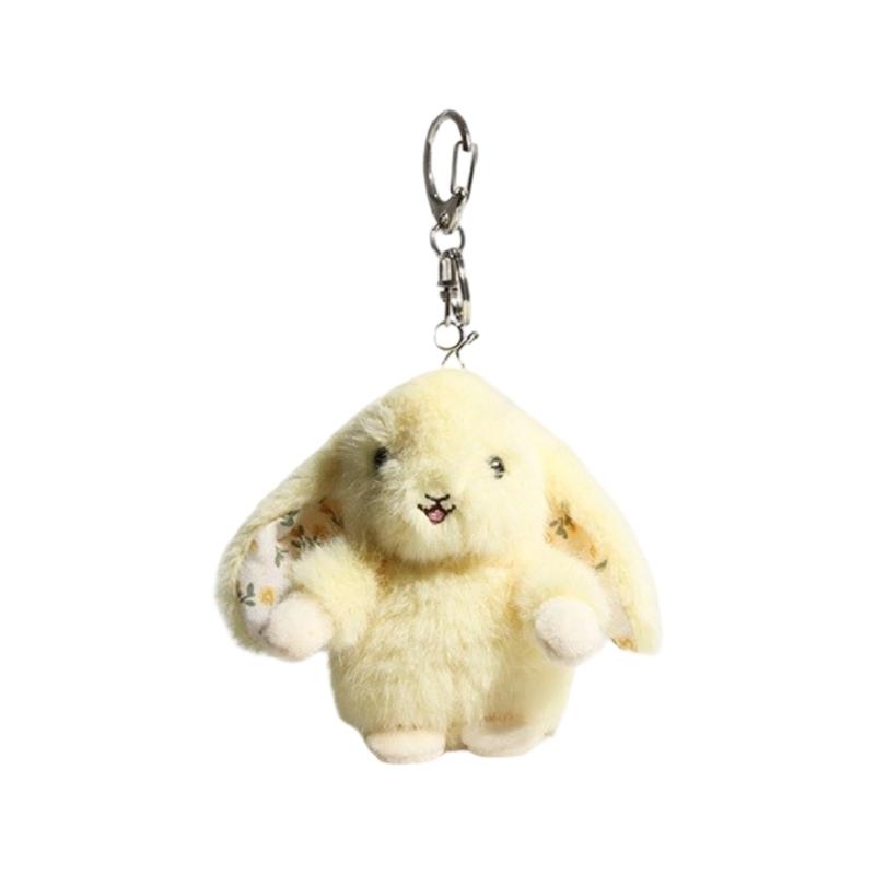 Soft Plush Rabbit Doll Keychain Lovely Doll Charm Colorful Keychain Accessory Suitable for Girls and Adults Present