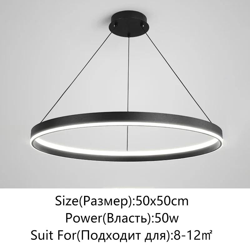 Minimalist White LED Chandelier for Living Room Bedroom Dining Room Kitchen Ring Ceiling Chandelier Lighting Home Decor Light