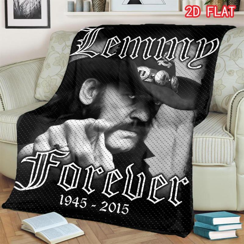Lemmy Forever 1945-2015 Rockstar Porträt Schwarz Weiß Vintage Druck Weiche Flanell Decke Leicht Warm Sofa Couch Bett Wohnkultur Überwurf