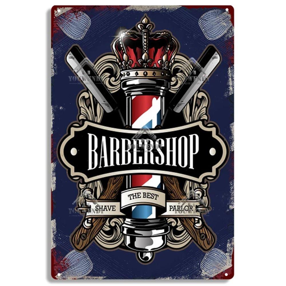 Real Barber Aluminum Wall Sign Barber Shop Decor 20x30cm