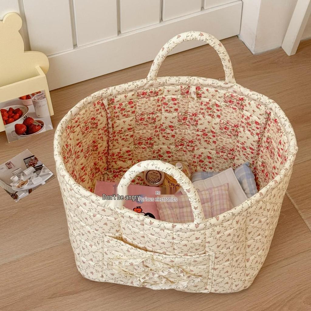 Foldable Floral Laundry Hamper: Lightweight, Portable, and Multi-use Storage Basket