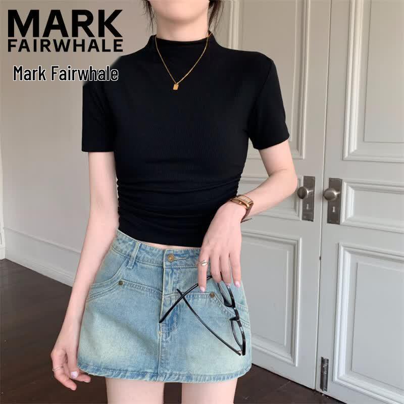 Mark Fairwhale Women's Half-High Collar Slim Fit T-shirt