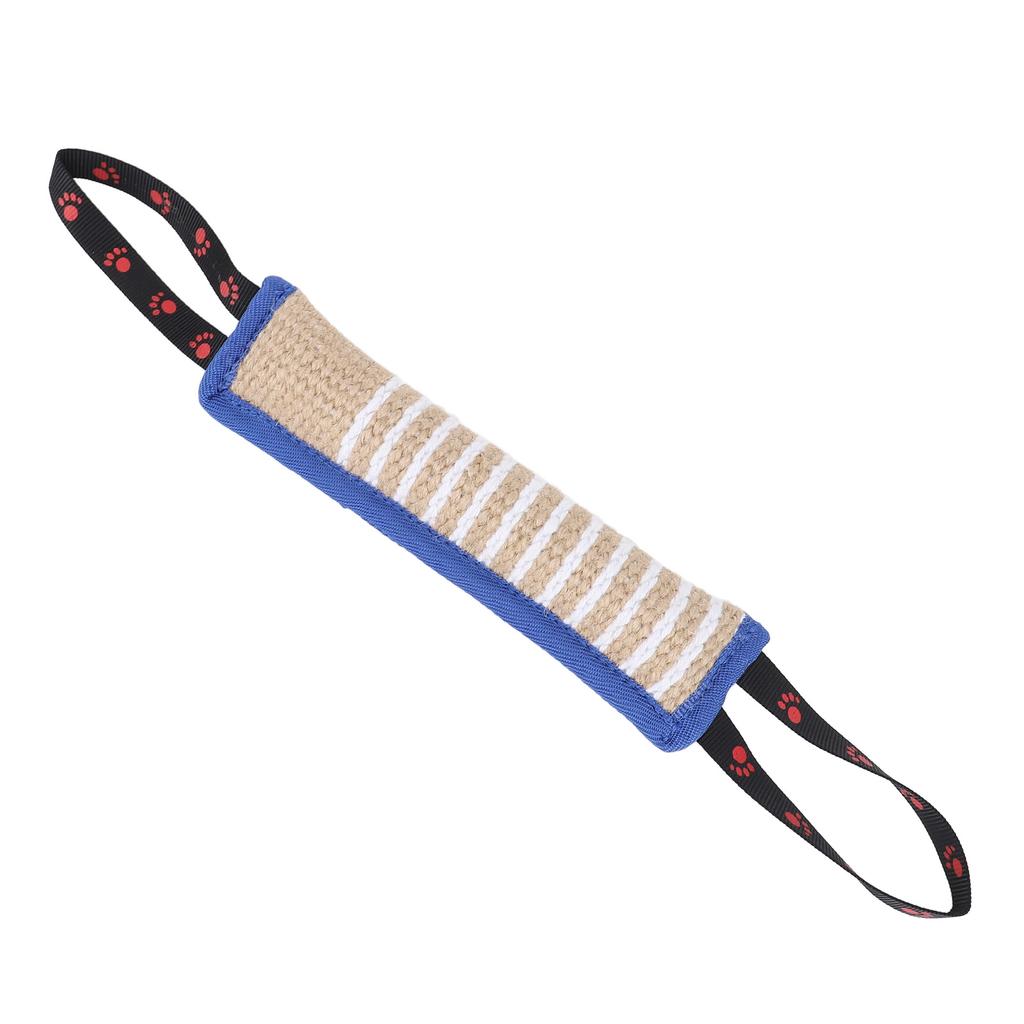 Dog Bite Pillow Tear Resistant Interactive Portable Puppy Training Jute Tug Toy with Strong Handles