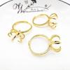 Pack of 4 Unique Claw Prong Style Rings Setting Durable Rings Blank Support Tray