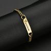 Personalised Men Women Stainless Steel Bracelet Bangle Engraved Jewelry Gift New