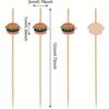 Portable Hamburger Garnish Fruit Sticks Disposable Cartoon Food Sticks Party Buffet Bamboo Sticks