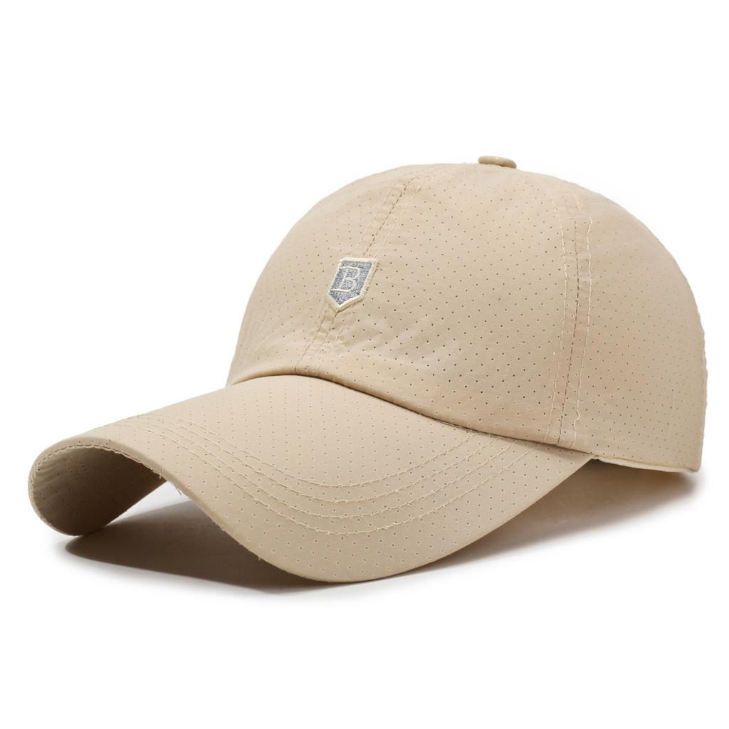 B Embroidery Letter Duckbill Baseball Cap Cotton Adjustable Sun Hat Protection