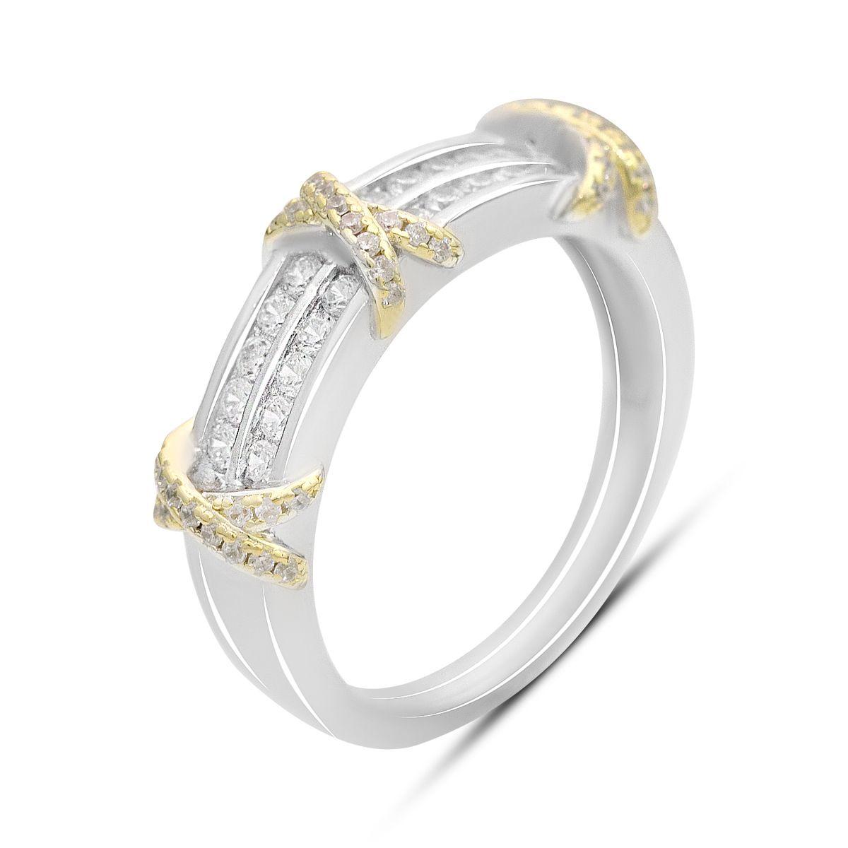 

Серебряное кольцо с фианитами, вес изделия 3,98 гр (2198017) білий