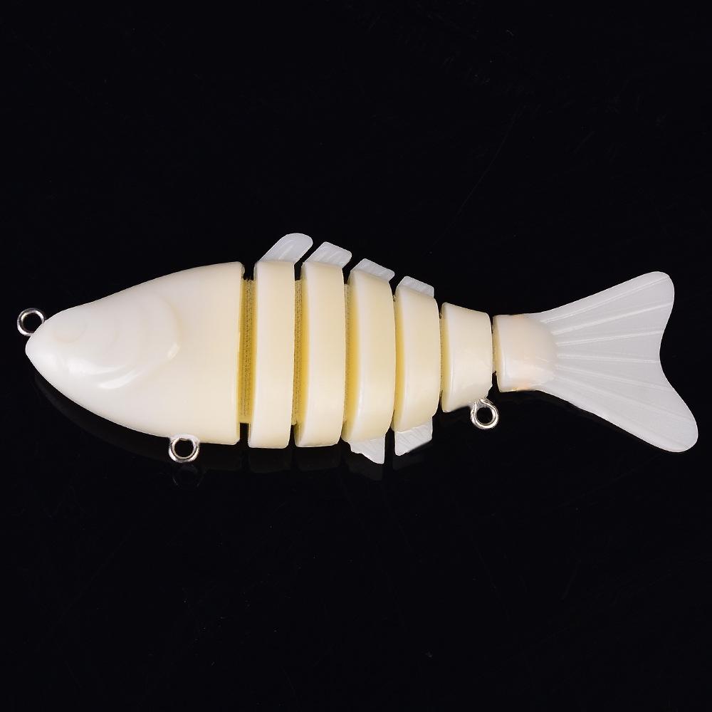 10cm Lure Bait Plastic Hard Bait 7 Multi Section Beige Lure False Bait