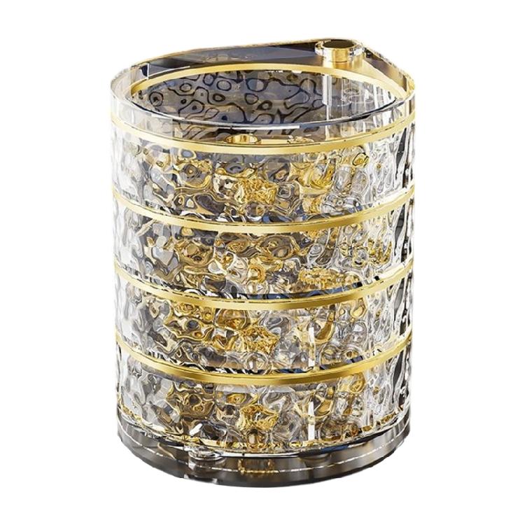 

Stylish Rotating Jewelry Holder Multiple Compartment Storage Tray for Earrings Rings Vanity Decoration чистый