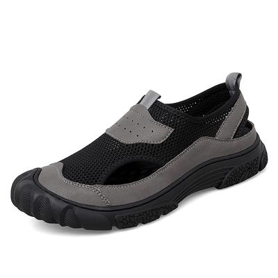 Fashion Summer Breathable Men's Sandals Hollowed Out Flat Shoes Baotou Outdoor Beach Shoes Versatile Casual Shoes Soft Sole Sandals