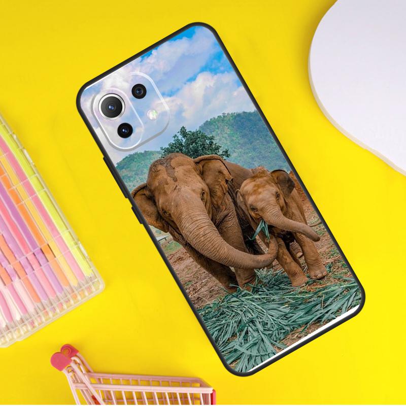Elephant Animal Cover For Xiaomi 14 Ultra 13 11T 12T 13T 14T Pro POCO X6 X7 Pro X3 X5 F3 F5 F6 M6 Pro Case