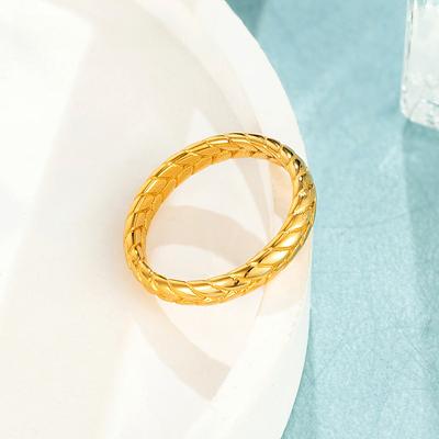 Fashion Elegant Gentle Wheat Ear Ring Women's Niche High-end Light Luxury Titanium Steel Ring Does Not Fade Women's Jewelry