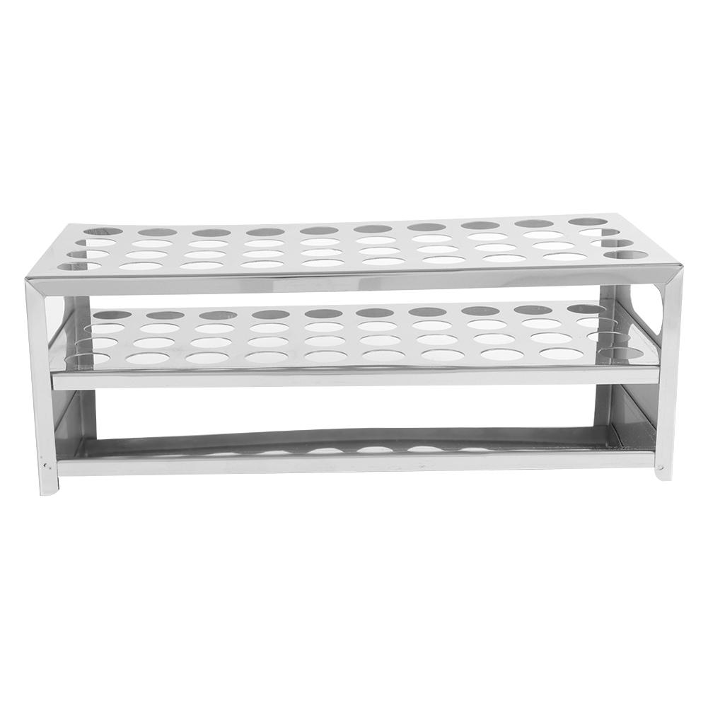304 Stainless Steel Punch Plate Test Tube Rack 40 Holes Large Capacity Test Tube Holder
