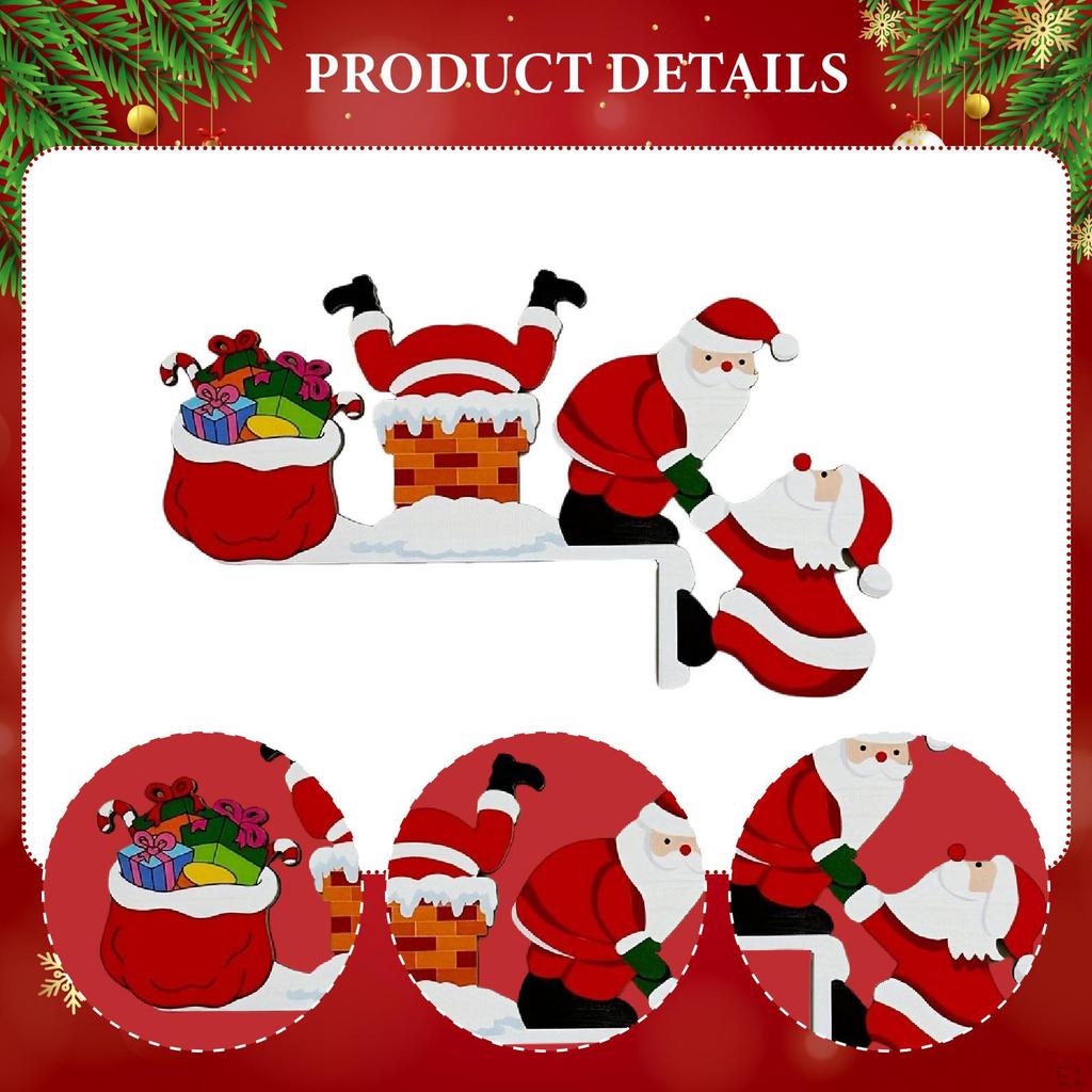 Christmas Door Topper Top Frame Corner Sign Decor Sturdy Compact Gift Props DIY Craft Ornament
