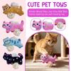 Cute Plush Toy with Rattan Ball, Bell, Crinkle Paper & Catnip - Interactive Chew Toy for Indoor Cats, -Resistant Teething Toy for Kittens