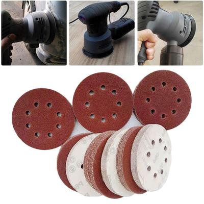 Shape Perforated Replacement Self Adhesive Oxide Dry Sandpaper Polished Red Sandpaper Sanding Discs
