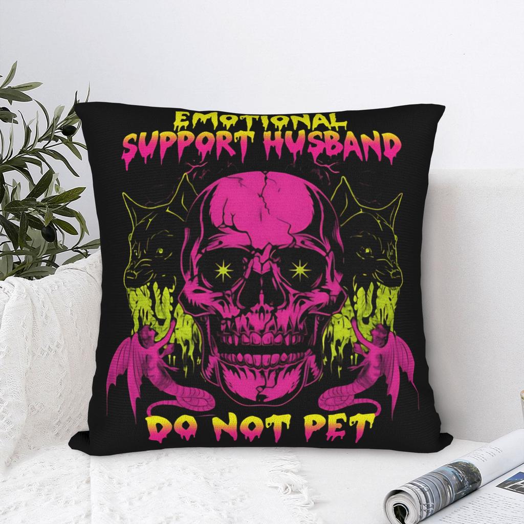 EMOTIONAL SUPPORT HUSBAND DO NOT PET Pillow Case Kawaii Pillow Cover Design Pillowcases For Sofa Home Decor