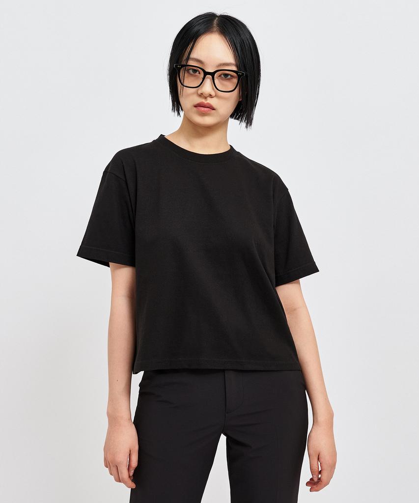 C WEAR BY THE GENIUS Oversized Crop T-Shirt Black