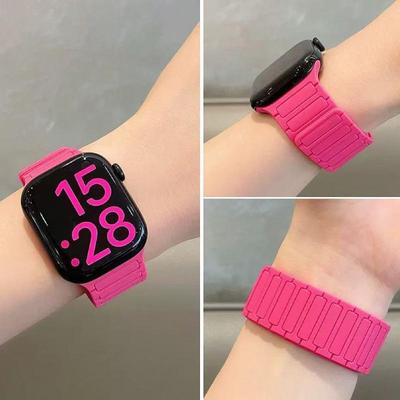Bracelet de Sport Magnétique en Silicone pour Apple Watch S10/iWatch98765SE