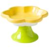 M-Modern-Raised Cat Bowl With Flower Design, Elevated Food& Water Plate Snack Dish Featuring Stand For Neck Protection Y