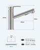 APPASO Modern Kitchen Spray Brushed Nickel Single Hole Lever RV Kitchen Sink Bar Brass Pull-Out